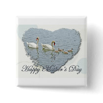 Mother's Day Mute Swan Famly Pin