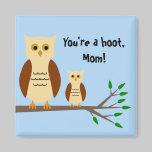 Mother's Day Owl Square Magnet magnets