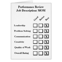 Mother's Day Performance Review Greeting Card