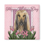 Mothers Day - Pink Tulips - Afghan Refrigerator Magnets