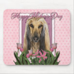 Mothers Day - Pink Tulips - Afghan Mousemats