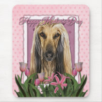 Mothers Day - Pink Tulips - Afghan Mouse Mats