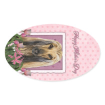 Mothers Day - Pink Tulips - Afghan Stickers