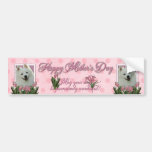 Mothers Day - Pink Tulips - American Eskimo Bumper Sticker