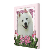 Mothers Day - Pink Tulips - American Eskimo