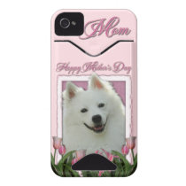 Mothers Day - Pink Tulips - American Eskimo