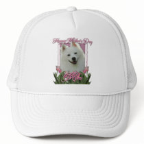 Mothers Day - Pink Tulips - American Eskimo
