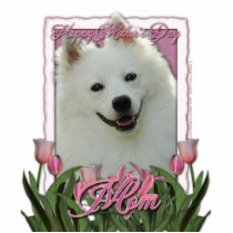 Mothers Day - Pink Tulips - American Eskimo