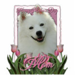 Mothers Day - Pink Tulips - American Eskimo Acrylic Cut Outs