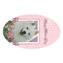 Mothers Day - Pink Tulips - American Eskimo