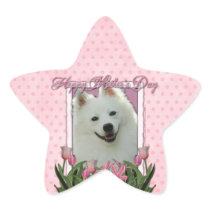 Mothers Day - Pink Tulips - American Eskimo
