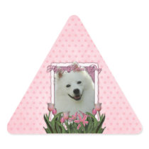 Mothers Day - Pink Tulips - American Eskimo