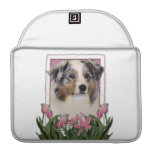 Mothers Day - Pink Tulips - Australia Shepherd MacBook Pro Sleeve