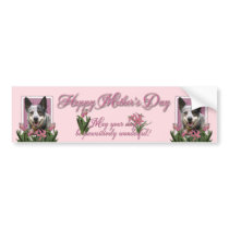 Mothers Day - Pink Tulips - Australian Cattle Dog Bumper Sticker