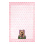 Mothers Day - Pink Tulips - Australian Terrier Personalised Stationery
