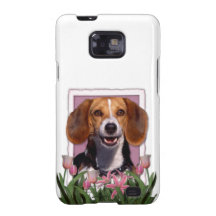 Mothers Day - Pink Tulips - Beagle Samsung Galaxy SII Covers
