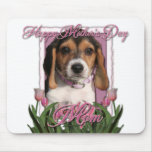 Mothers Day - Pink Tulips - Beagle Puppy
