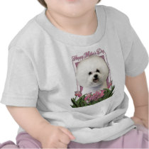 Mothers Day - Pink Tulips - Bichon Frise