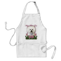 Mothers Day - Pink Tulips - Bichon Frise