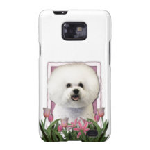 Mothers Day - Pink Tulips - Bichon Frise Samsung Galaxy S2 Case
