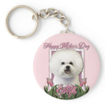 Mothers Day - Pink Tulips - Bichon Frise