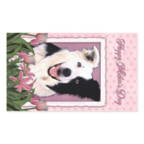 Mothers Day - Pink Tulips - Border Collie Sticker