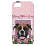Mothers Day - Pink Tulips - Boxer - Vindy