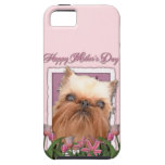 Mothers Day - Pink Tulips - Brussels Griffon