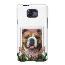 Mothers Day - Pink Tulips - Bulldog Samsung Galaxy SII Cover