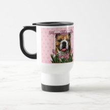 Mothers Day - Pink Tulips - Bulldog Mug