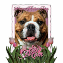 Mothers Day - Pink Tulips - Bulldog Photo Cut Out