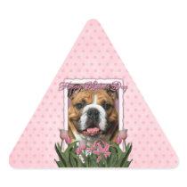 Mothers Day - Pink Tulips - Bulldog Stickers