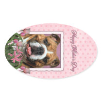 Mothers Day - Pink Tulips - Bulldog Stickers