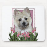 Mothers Day - Pink Tulips - Cairn - Teddy Bear Mousepad