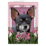Mothers Day - Pink Tulips - Chihuahua - Isabella Card