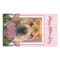 Mothers Day - Pink Tulips - Chinese Shar Pei Stickers