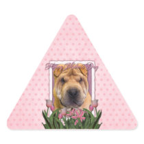 Mothers Day - Pink Tulips - Chinese Shar Pei Sticker
