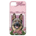 Mothers Day - Pink Tulips - German Shepherd