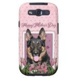Mothers Day - Pink Tulips - German Shepherd - Kuno