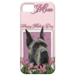 Mothers Day - Pink Tulips - Great Dane - Grey
