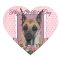 Mothers Day - Pink Tulips - Great Dane Stickers