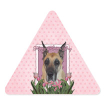 Mothers Day - Pink Tulips - Great Dane Stickers