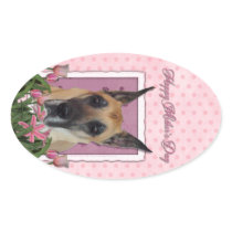Mothers Day - Pink Tulips - Great Dane Sticker