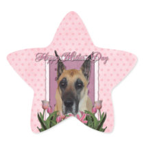 Mothers Day - Pink Tulips - Great Dane Sticker