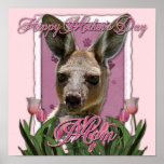 Mothers Day - Pink Tulips - Kangaroo Poster