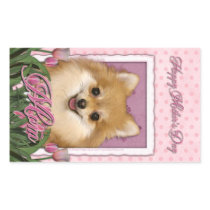 Mothers Day - Pink Tulips - Pomeranian Stickers