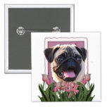 Mothers Day - Pink Tulips - Pug