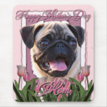 Mothers Day - Pink Tulips - Pug