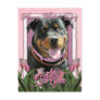 Mothers Day - Pink Tulips - Rottweiler -SambaParTi Postcard