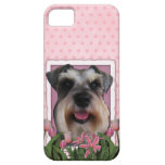 Mothers Day - Pink Tulips - Schnauzer